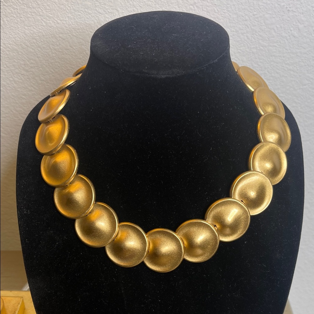 Monet Gold Disc Necklace